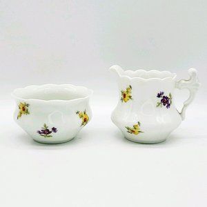 Giraud Limoges France Sugar & Creamer Set Vintage